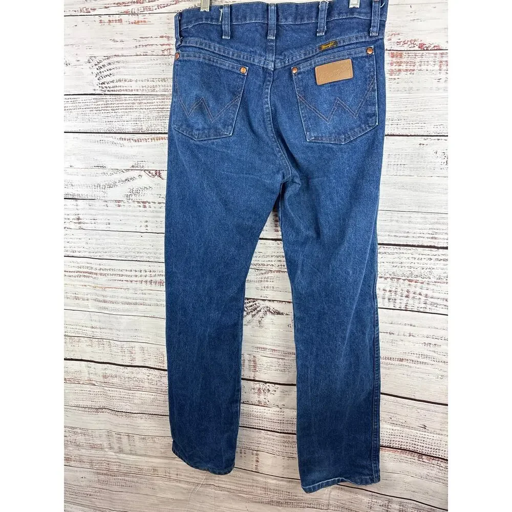 Wrangler Blue Denim Jeans Original Fit Cowboy Cut Western Mens 31x32 13MWZPW